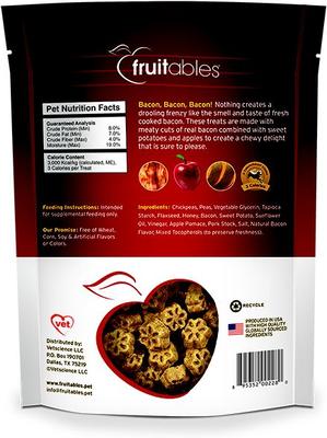 Bundle: Variety Pack - Fruitables Skinny Minis Pumpkin & Mango Flavor Soft & Chewy Dog Treats, Chicken & Apple Bacon Flavors