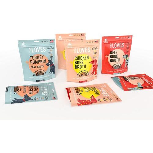 Premios para perros con sabor a pollo y caldo de hueso Tiny Loves, bolsa de 16 oz