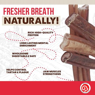 Thin Bully Sticks 12-in Dog Treats, 6 count