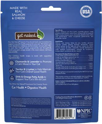 Golosinas crujientes para gatos Calming Health con sabor a salmón y queso sin cereales, bolsa de 177 g