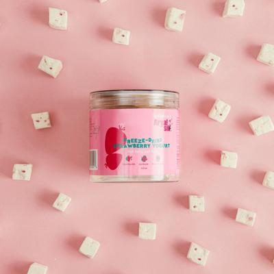 Strawberry Yogurt Freeze-Dried Dog Treats, 3.5-oz jar