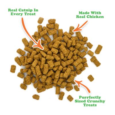 Crunchie Munchie Chicken Flavored Catnip Crunchy Cat Treats, 3-oz bag