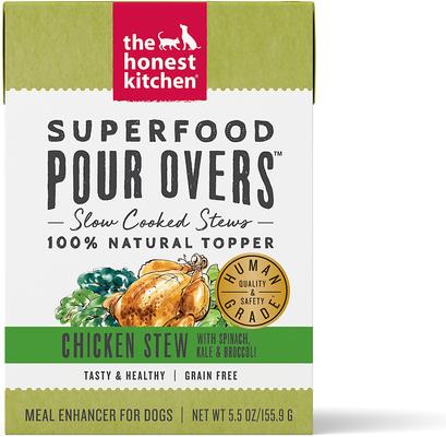 Superfood POUR OVERS Turkey Stew with Veggies Wet Dog Food Topper, 5.5-oz, case of 12