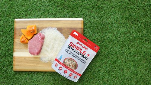 Simple Replacement Pork, Rice & Pumpkin Formula Freeze-Dried Dog Food, 7-oz bag