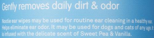 Sweet Pea & Vanilla Dog & Cat Ear Wipes, 70 count