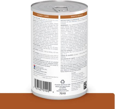 k/d Kidney Care with Chicken Wet Dog Food, 13-oz, case of 12