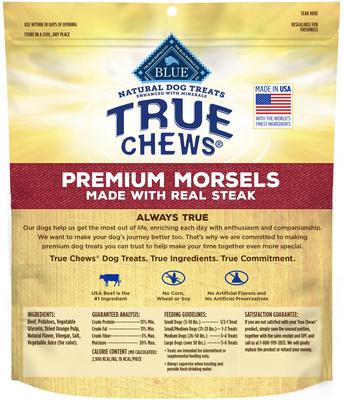 True Chews Premium Morsels Natural Grain-Free Steak Dog Treats, 10-oz bag