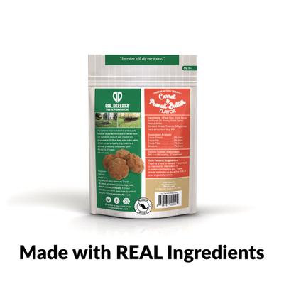 Premium Carrot & Peanut Butter Crunchy Dog Treats, 6-oz bag, case of 6