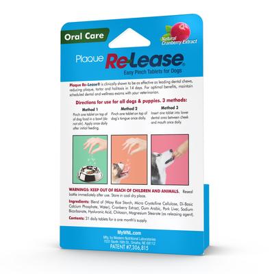 Plaque Re-Lease Dental Health Dog Supplement, 31 count