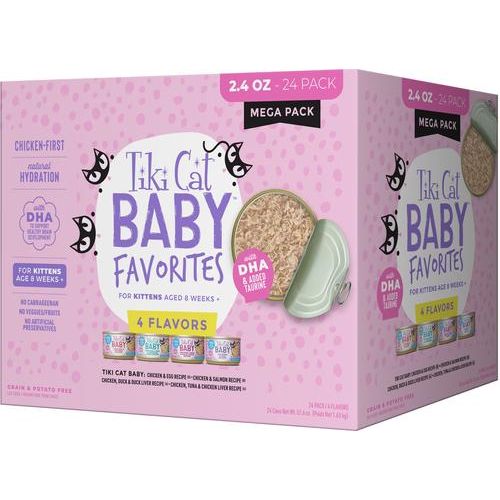 Baby Variety Pack Shreds Grain-Free Wet Cat Food, 2.4-oz can, case of 12