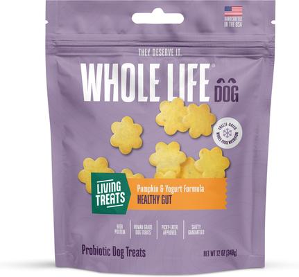 Living Treats Healthy Gut Pumpkin Flavor Freeze-Dried Dog Treats, 3-oz bag