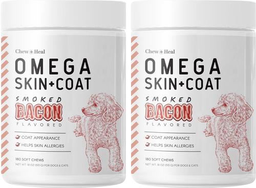 Peanut Butter Omega Skin + Coat Supplement for Dogs, 360 count