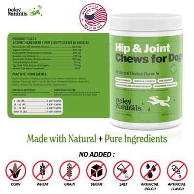 Advanced Hip & Joint Chicken Flavor Dog Supplement, 17-oz Canister, 120 Count