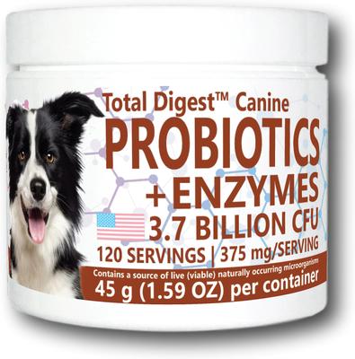 Total Digest Canine Probiotics & Enzymes Dog Supplement, 7.94-oz tub