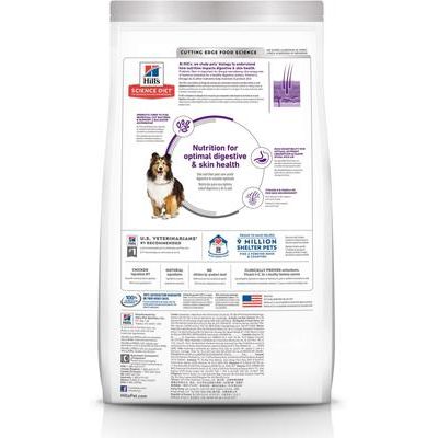 Alimento seco para perros adultos con estómago y piel sensibles, receta de pollo, bolsa de 4 lb