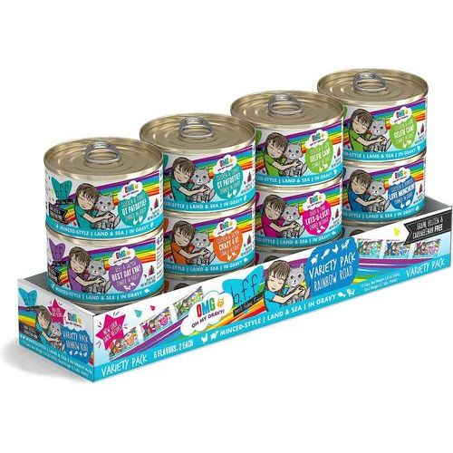 OMG Live N' Love! Chicken & Lamb in Gravy Wet Canned Cat Food, 2.8-oz can, case of 12