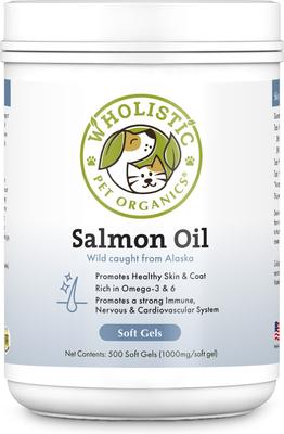 Wild Salmon Oil Gel Capsule Supplement for Dogs & Cats, 300 count