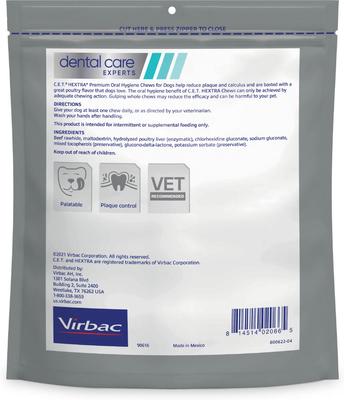 C.E.T. HEXtra Dental Chews para perros, 26-50 lbs
