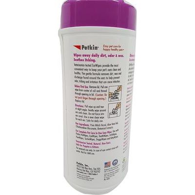 Toallitas húmedas para oídos de perros y gatos Jumbo, 80 unidades