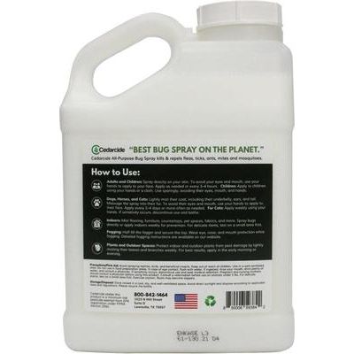 Repelente multiusos de madera de cedro para perros y gatos, botella de 128 onzas líquidas