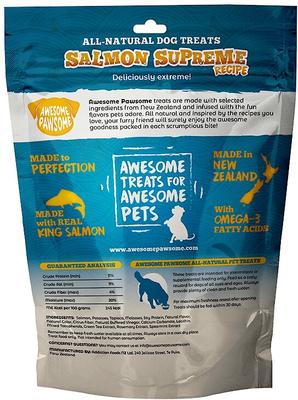 Premios para perros con receta de salmón supremo, bolsa de 3 oz