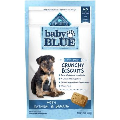 Baby Blue Oatmeal & Banana Puppy Treats, 8-oz bag