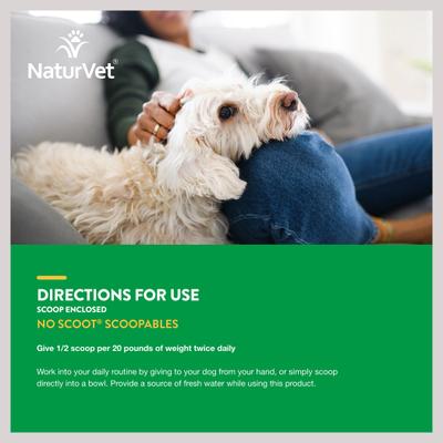 NaturVet, No Scoot Scoopable Tiny Bites, fibra para tránsito intestinal y glándulas anales de perros, sabor tocino ahumado, 312 g