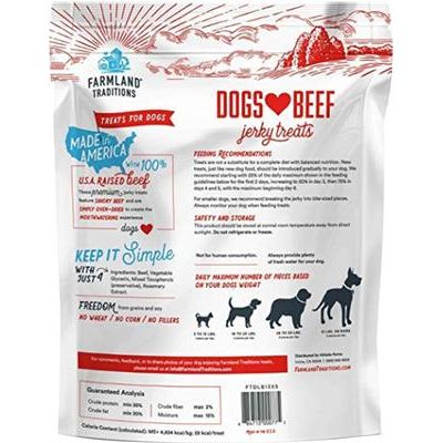 Premios para perros USA Dogs Love Beef Grain-Free Jerky, bolsa de 2.5 lb
