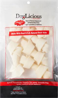 Golosinas para perros DogLicious de 4 a 5 pulgadas con huesos naturales, 6 unidades