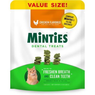 Minties, Dental Treats - Premios Dentales Crujientes para Gatos, varios sabores, 284 g.