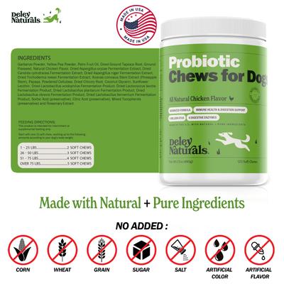 Advanced Probiotic Grain-Free Chicken Flavored Dog Supplement, 17-oz Canister, 120 Count