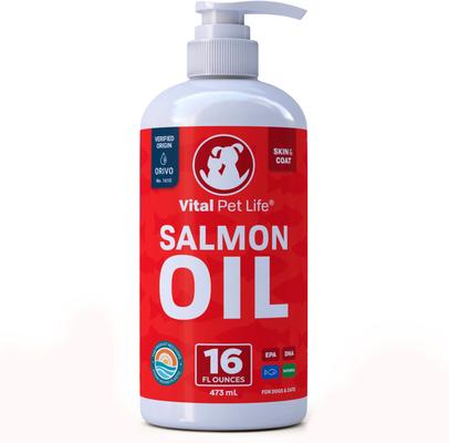 Salmon Oil Skin & Coat Health Liquid Cat & Dog Supplement, 32-fl oz bottle