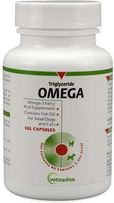 Triglyceride OMEGA Omega-3 Fatty Acid Medium Breed Supplement for Dogs, 60 count