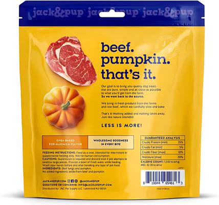 Just Beef Lungs & Pumpkin Natural Dog Chew Treats, 7-oz bag