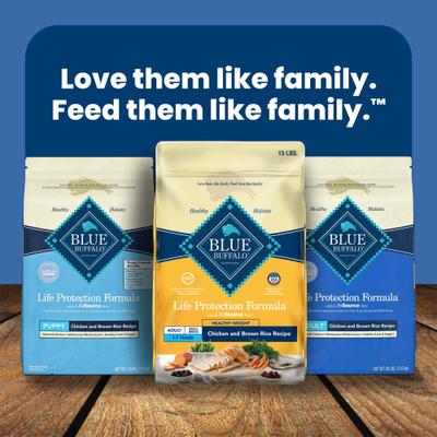 Alimento seco para perros adultos con receta de pollo y arroz integral, fórmula Life Protection, de razas pequeñas y peso saludable, bolsa de 15 lb