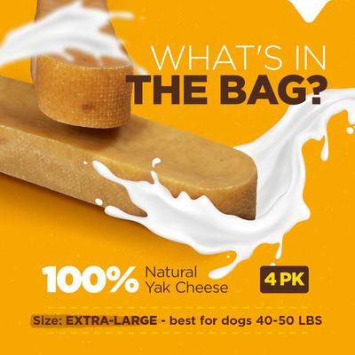 Himalayan Cheese Dog Treats, X-Large, 4 count