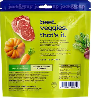 Just Beef Lungs & Veggie Natural Dog Chew Treats, 7-oz bag
