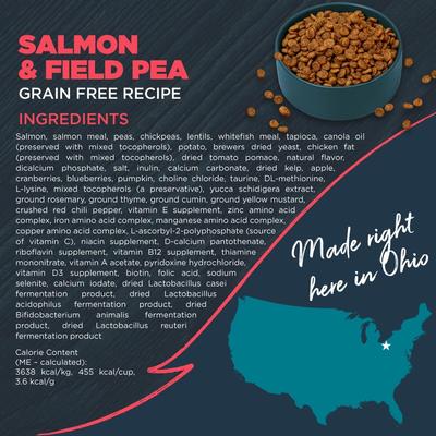 Adult Grain-Free Salmon & Field Pea Recipe Dry Dog Food, 4.5-lb bag
