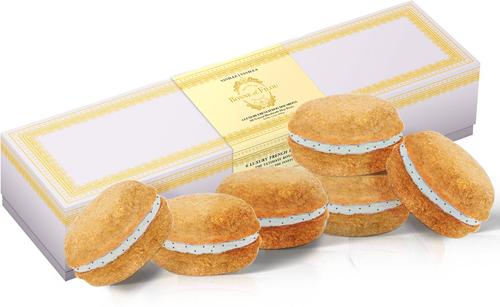 Galletas macarrones de caramelo salado hechas a mano para perros, 6 unidades