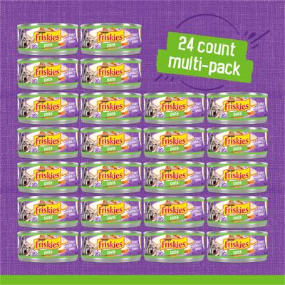 Comida húmeda enlatada para gatos adultos Classic Pate, pavo y menudillos, 5.5 oz, caja de 24