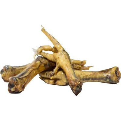 Galletas masticables naturales para perros Chicken Feet, bolsa de 1 lb