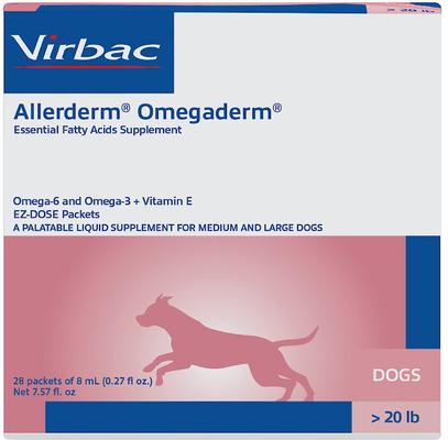 Allerderm Omegaderm Oil Skin & Coat Supplement for Dogs, 28 count