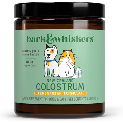 New Zealand Colostrum Powdered Immune Supplement, Perros y Gatos. 40 g. - Bark & Whiskers