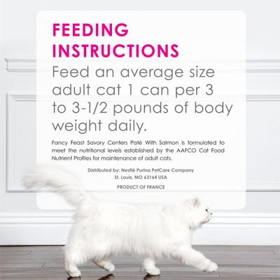 Savory Centers Salmon Canned Cat Food, 3-oz, case of 24