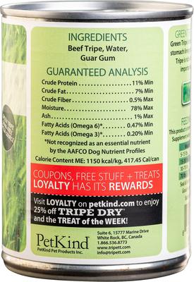 Tripett Original Formula Green Beef Tripe Grain-Free Canned Dog Food, 12-oz, case of 12