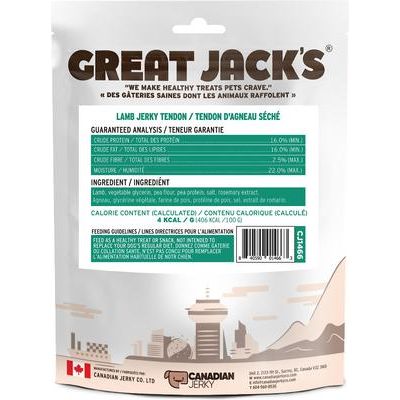 Barras tiernas de cecina de cordero seca al aire para perros, bolsa de 7 oz