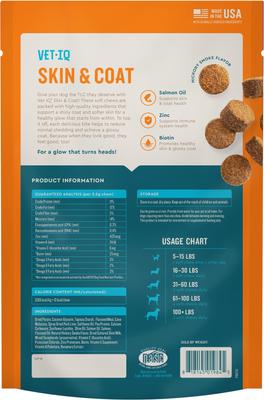 Skin & Coat Soft Chew Supplement for Dogs, 60 Count