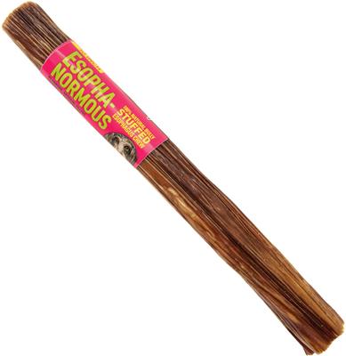 Esophanormous 10-inch Beef & Sweet Potato Bully Stick Dog Chew Treats, 18 count
