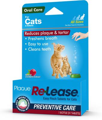 Plaque Re-Lease Dental Health Cat Supplement, 31 count