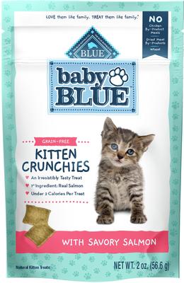 Bundle: Blue Buffalo Baby BLUE Kitten Crunchies Savory Salmon + Kitten Crunchies, Savory Chicken Natural Kitten Treats